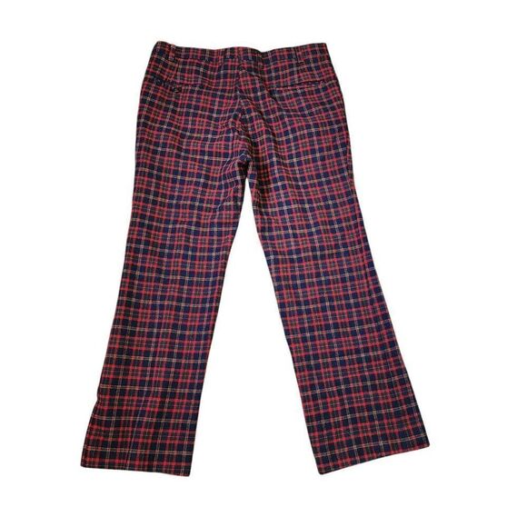 Vintage 70s Plaid Straight Pants Mens Size 36 x 30 Red Wool Golf - Picture 4 of 5